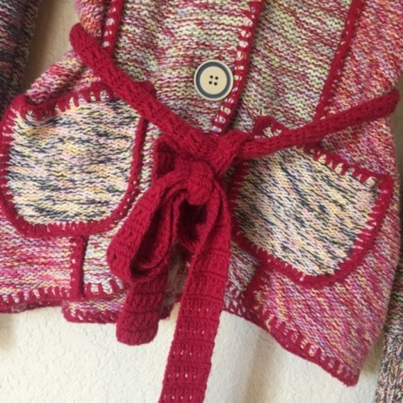 Anthropologie Sparrow Train of Thoughts belted cardigan sweater - Picture 6 of 8